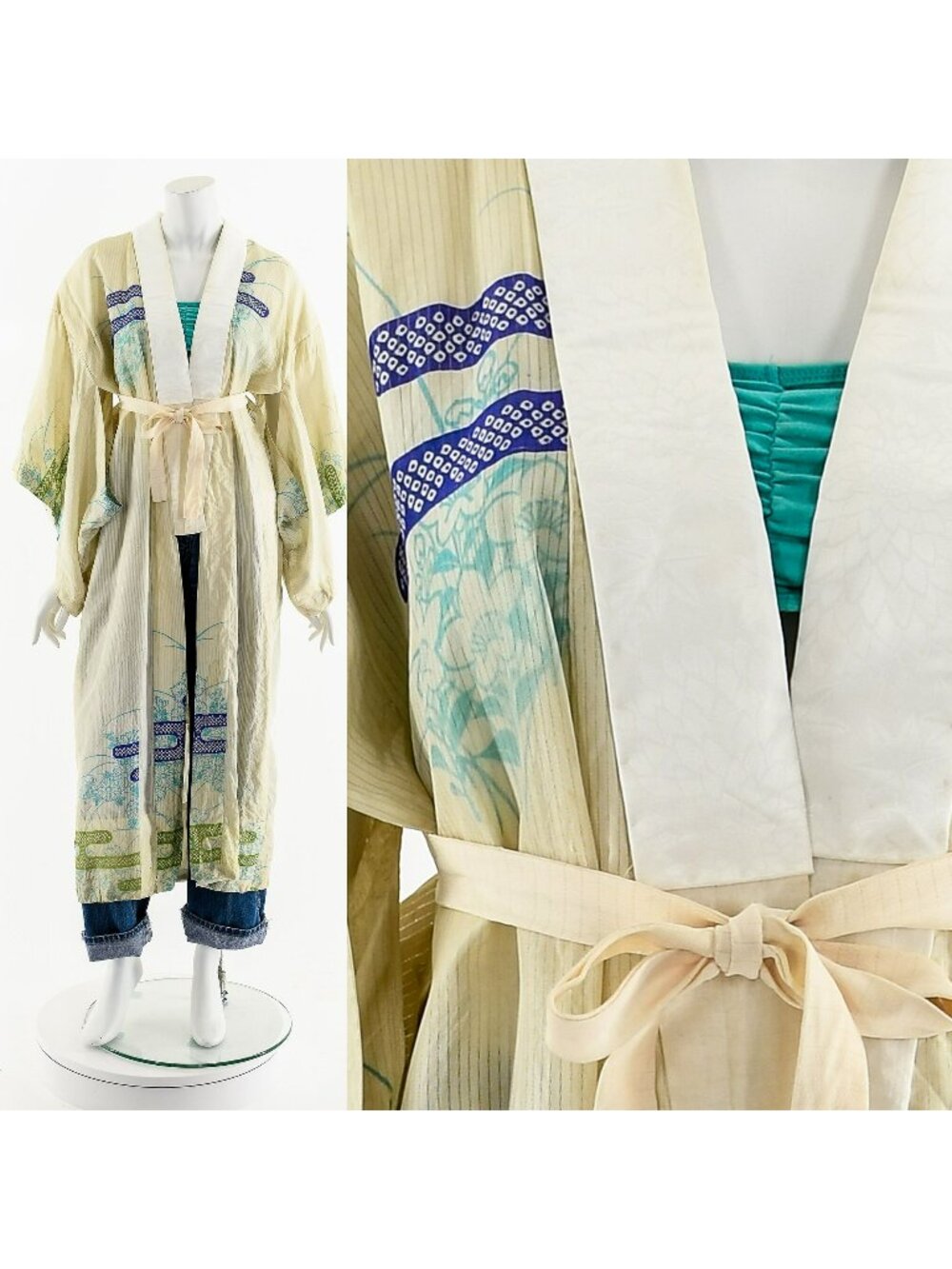 Vintage Authentic Japanese Silk Kimono Bohemian Kimono